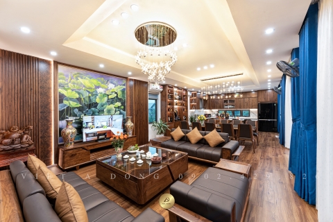 Thi công nội thất biệt thự tại cây xăng Petro Miền Bắc - Lê Trọng Tấn 